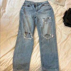 Distressed Light Blue Jeans